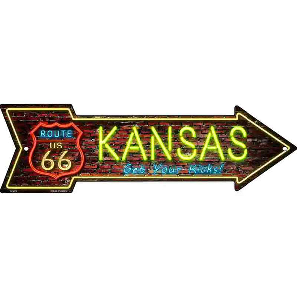 Kansas Neon Novelty Metal Arrow Sign | Smart Blonde