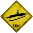 Aircraft Carrier Novelty Metal Crossing Sign
