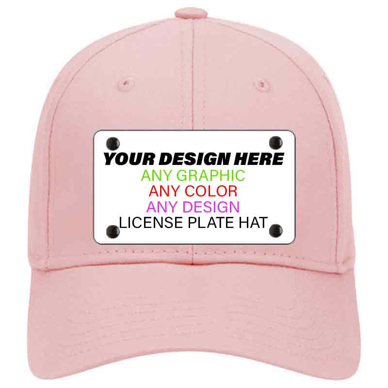 Personalized Design Your Own Custom Novelty Aluminum License Plate Hat | 4" x 2.2" Mounted Hats