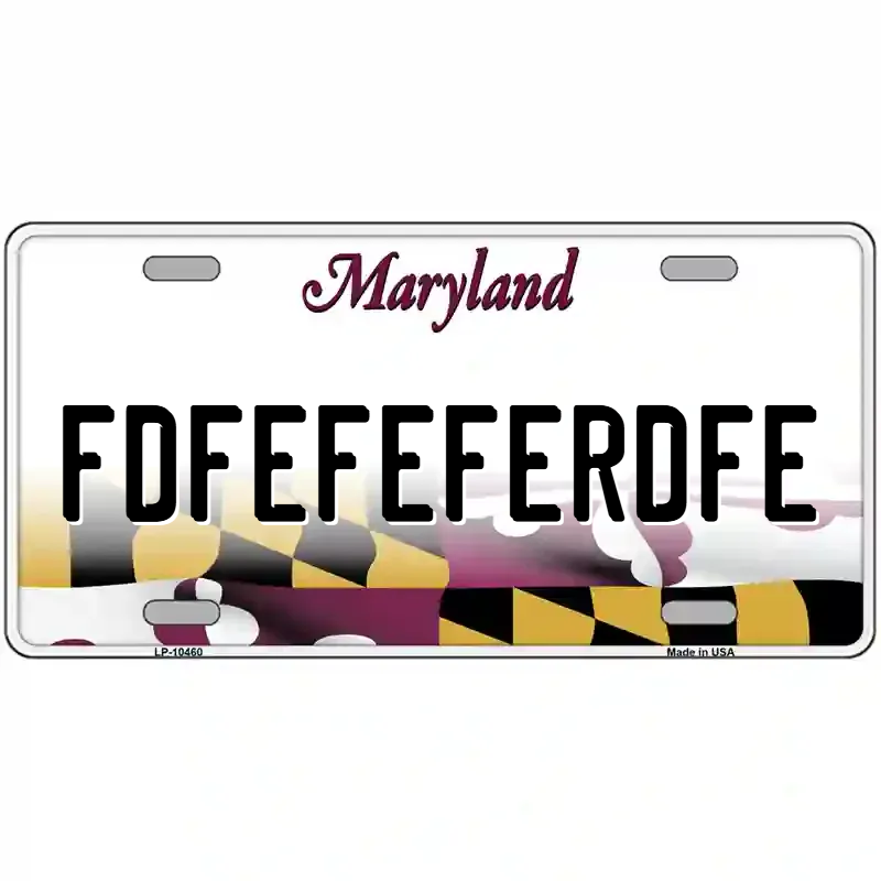 Maryland Blank Metal Novelty License Plate