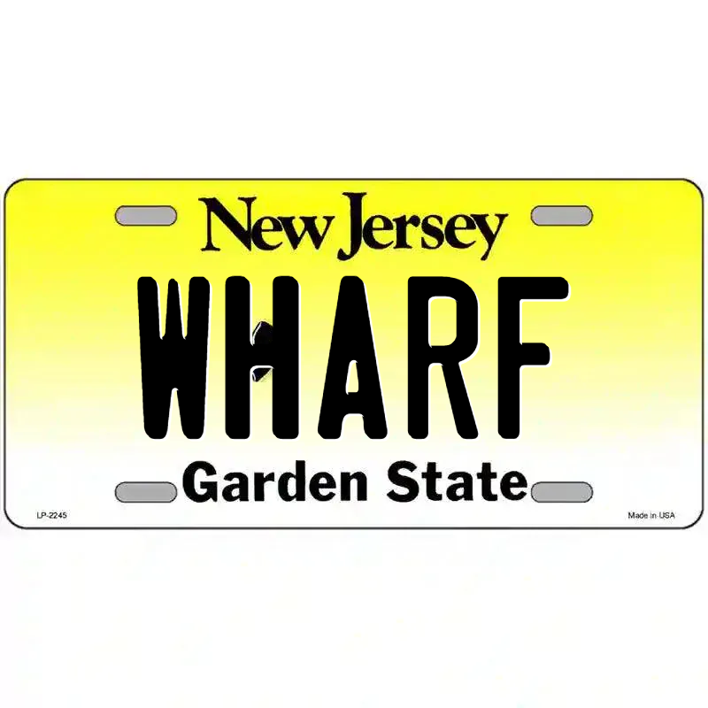 New Jersey Novelty State Blank Metal License Plate