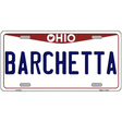 Ohio Red Blank Novelty Metal License Plate