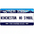 New York State Novelty State Blank Metal License Plate