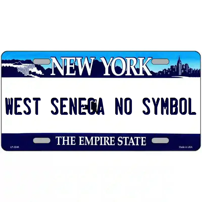 New York State Novelty State Blank Metal License Plate
