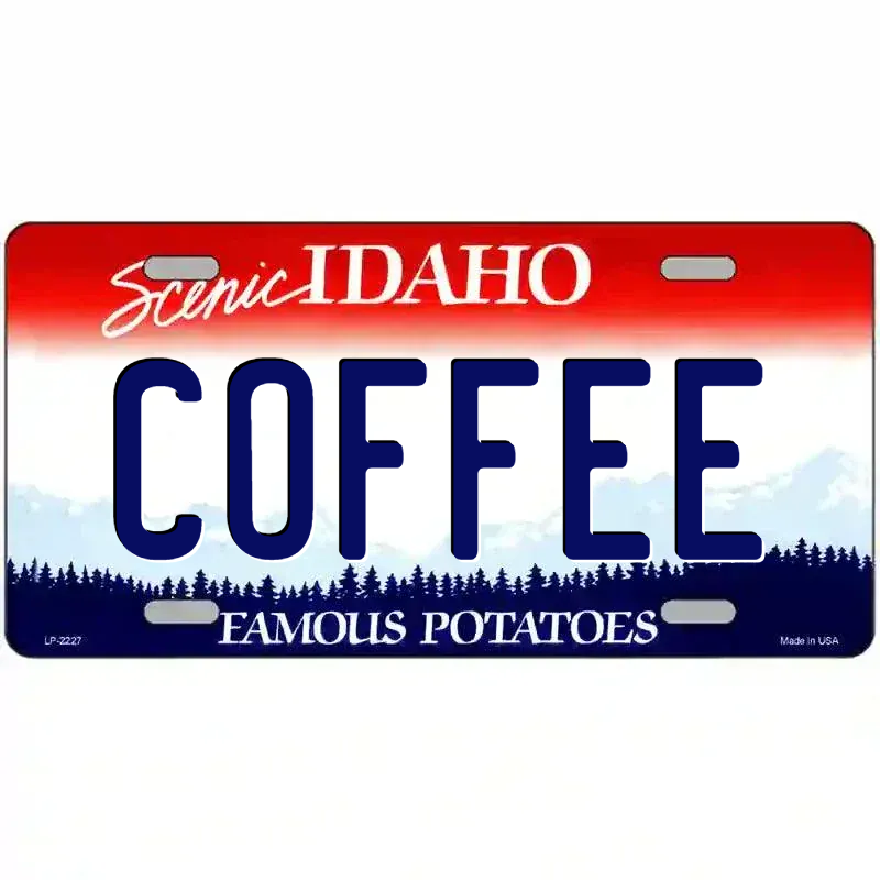 Idaho Novelty State Blank Metal License Plate