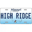 Missouri Blue Blank Novelty Metal License Plate