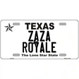 Texas White Blank Novelty Metal License Plate