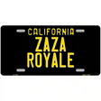 California Black Novelty State Metal License Plate