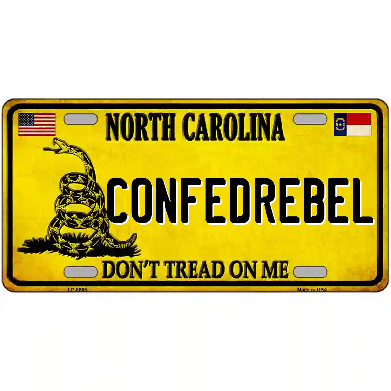 North Carolina Dont Tread On Me Metal Novelty License Plate