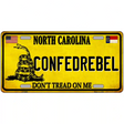 North Carolina Dont Tread On Me Metal Novelty License Plate