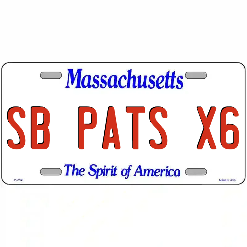 Massachusetts Novelty State Blank Metal License Plate