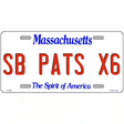 Massachusetts Novelty State Blank Metal License Plate