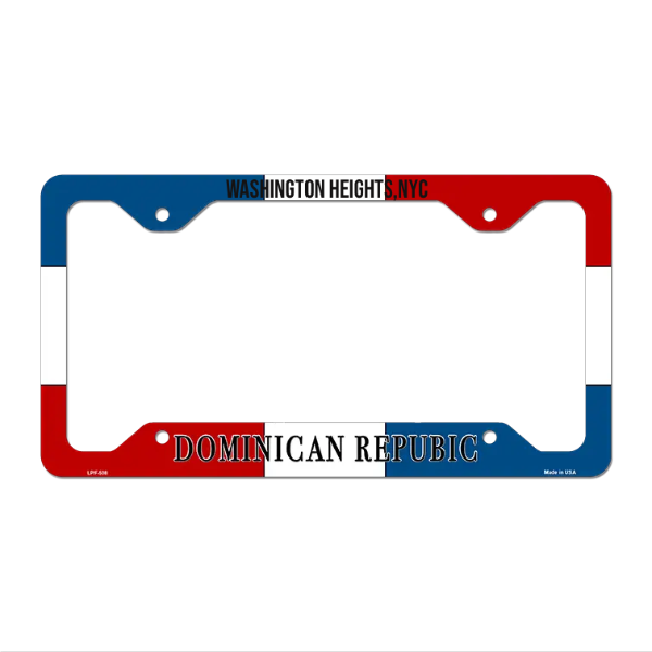 Dominican Republic Flag Novelty Metal License Plate Frame