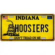 Indiana Dont Tread On Me Metal Novelty License Plate