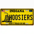 Indiana Dont Tread On Me Metal Novelty License Plate