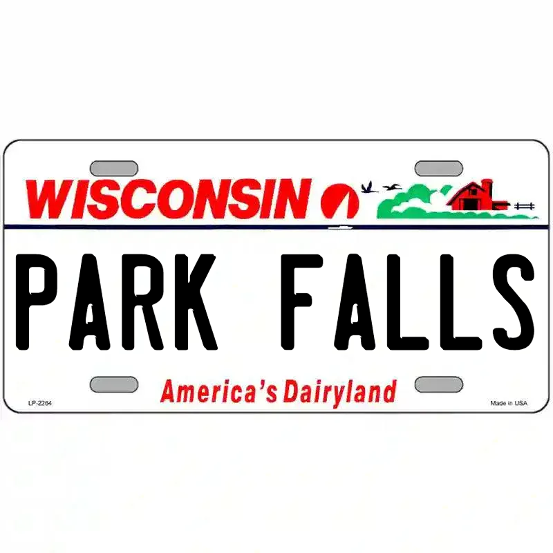 Wisconsin Novelty State Blank Metal License Plate