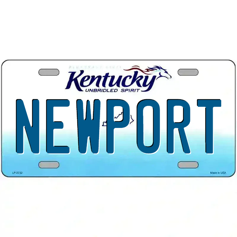 Kentucky Novelty State Blank Metal License Plate