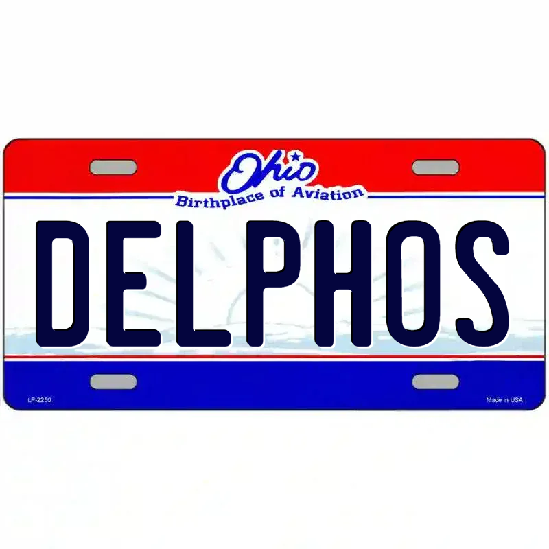 Ohio Novelty State Blank Metal License Plate