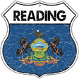 Pennsylvania State Flag Highway Shield Metal Sign