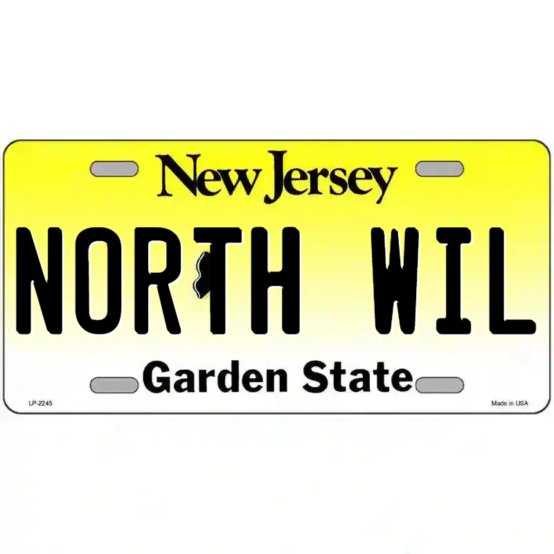 New Jersey Novelty State Blank Metal License Plate