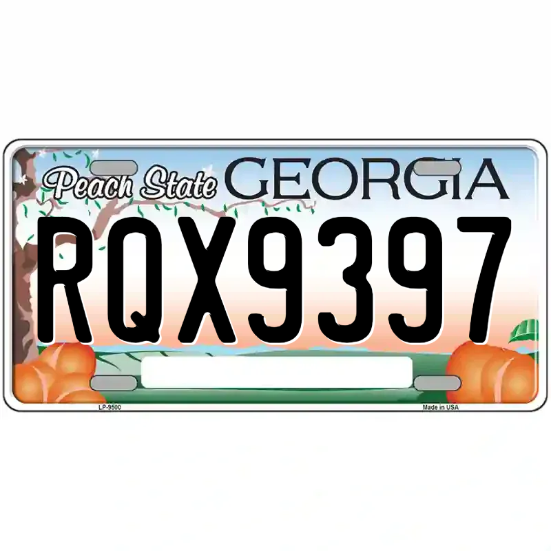 Georgia Peach State Blank Novelty Metal License Plate