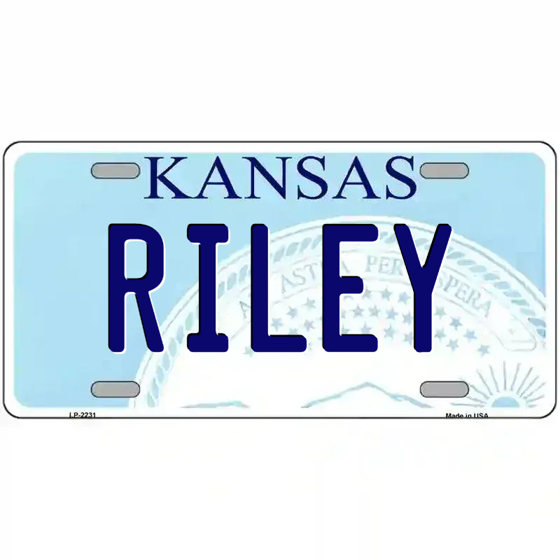 Kansas Novelty State Blank Metal License Plate