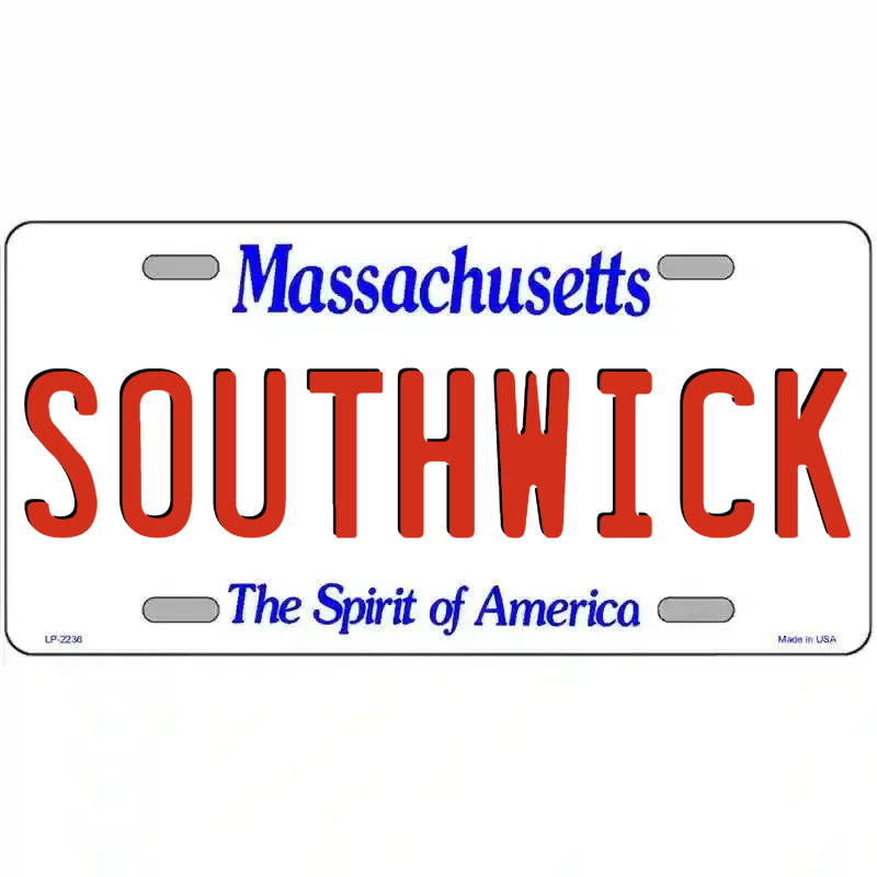 Massachusetts Novelty State Blank Metal License Plate