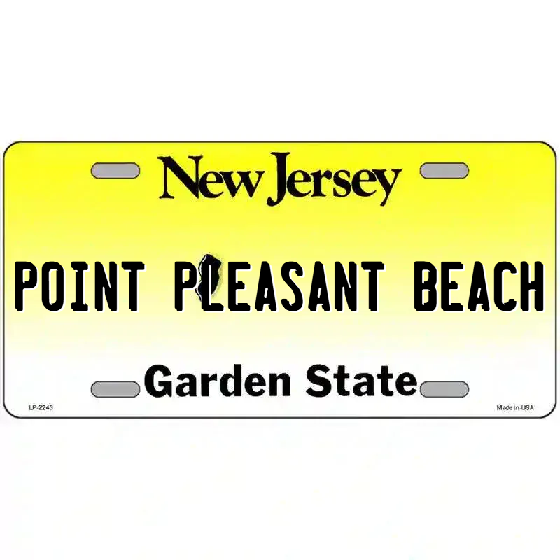 New Jersey Novelty State Blank Metal License Plate