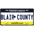 Pennsylvania Novelty State Blank Metal License Plate
