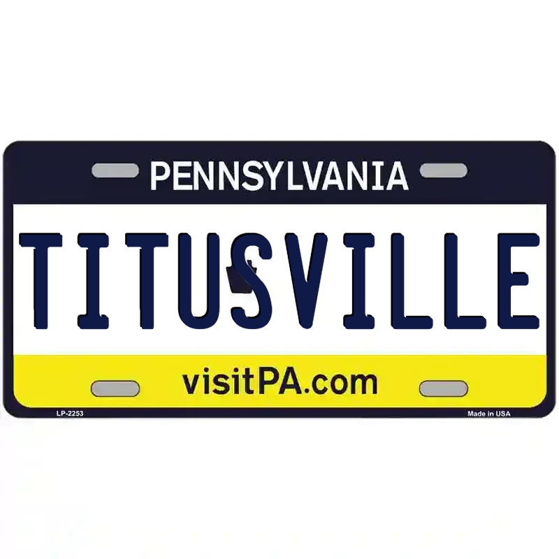 Pennsylvania Novelty State Blank Metal License Plate