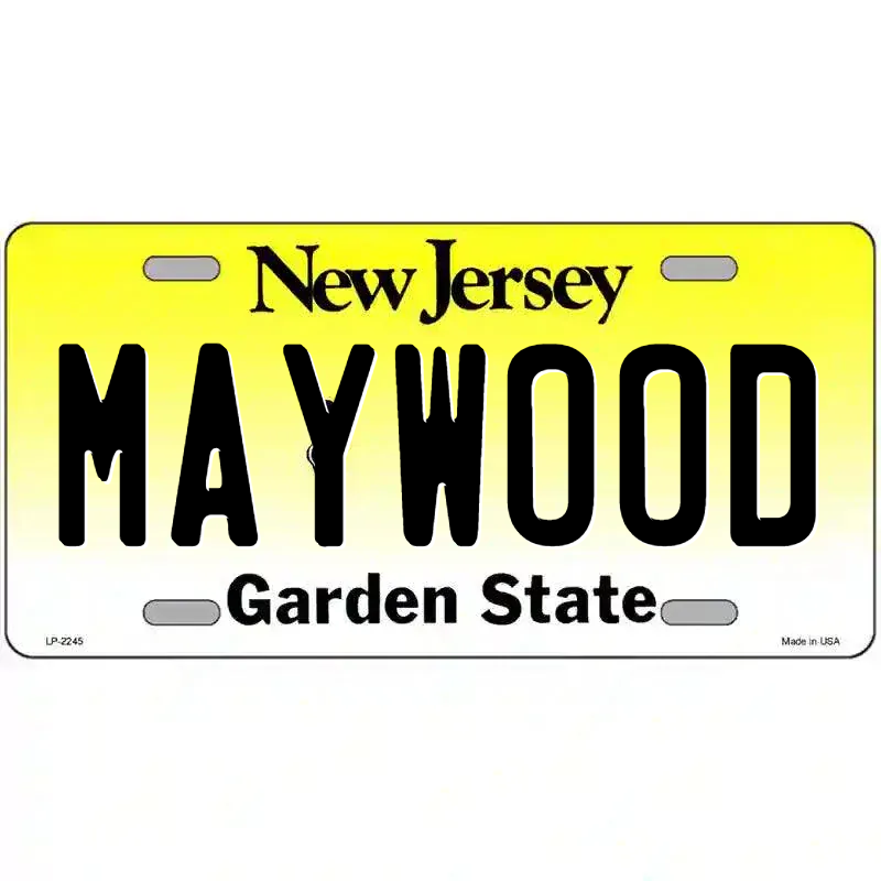 New Jersey Novelty State Blank Metal License Plate