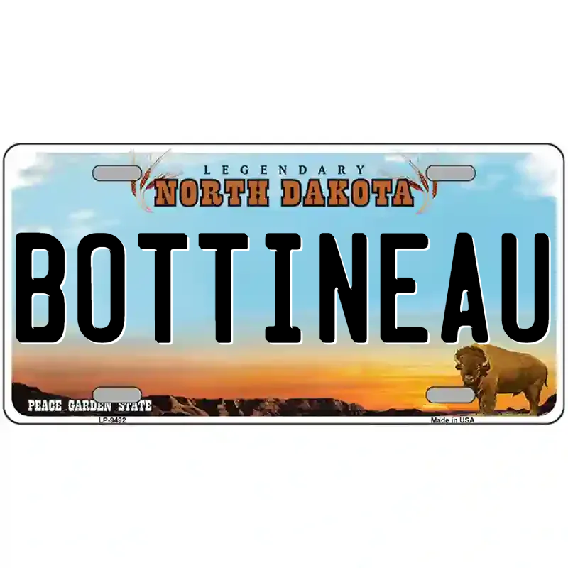 North Dakota Novelty Metal License Plate