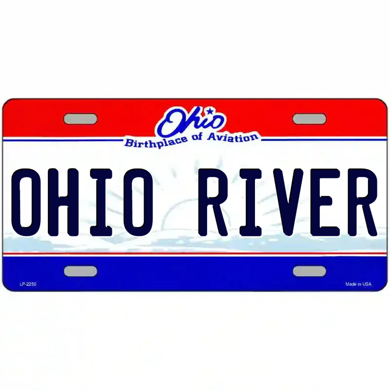 Ohio Novelty State Blank Metal License Plate