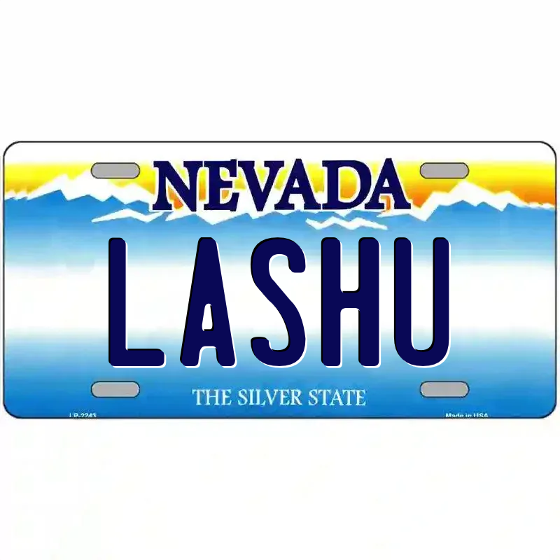 Nevada Novelty State Blank Metal License Plate