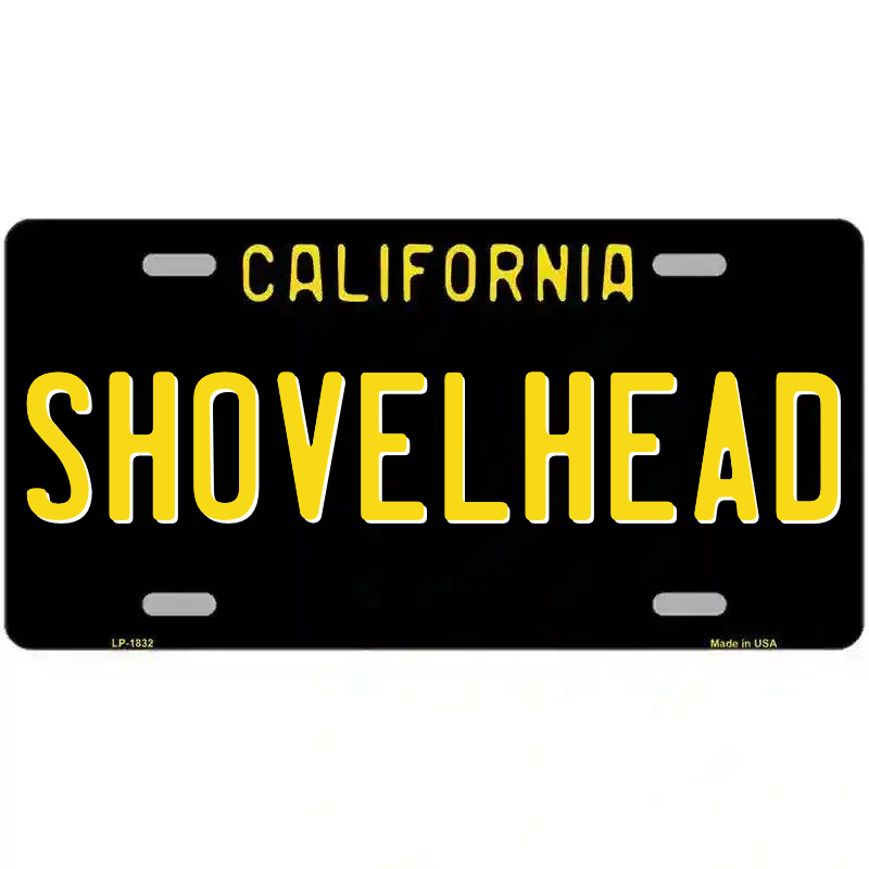 California Black Novelty State Metal License Plate