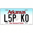 Arkansas State Novelty Metal License Plate