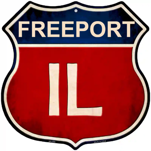 Illinois Metal Novelty Highway Shield Sign