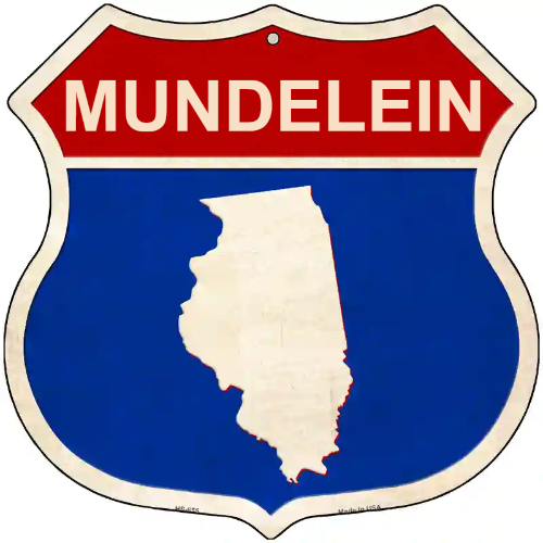 Illinois Silhouette Novelty Metal Highway Shield Sign