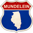 Illinois Silhouette Novelty Metal Highway Shield Sign