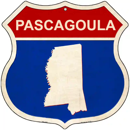 Mississippi Silhouette Novelty Metal Highway Shield Sign