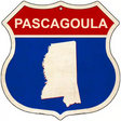 Mississippi Silhouette Novelty Metal Highway Shield Sign