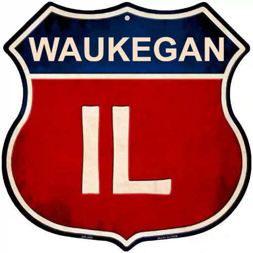Illinois Metal Novelty Highway Shield Sign