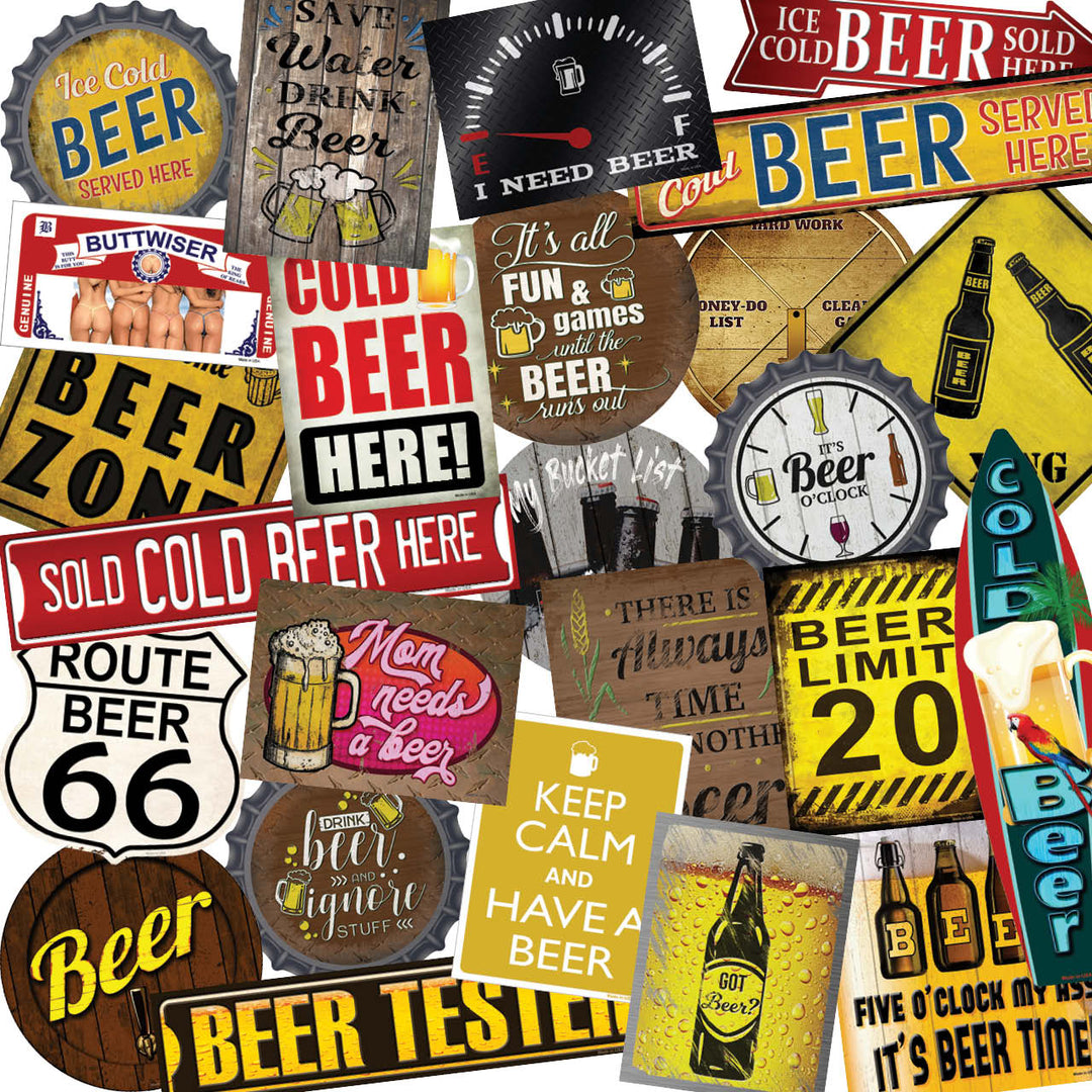 Beer 50 Piece Wholesale Novelty Assorted Sticker Decal Pack