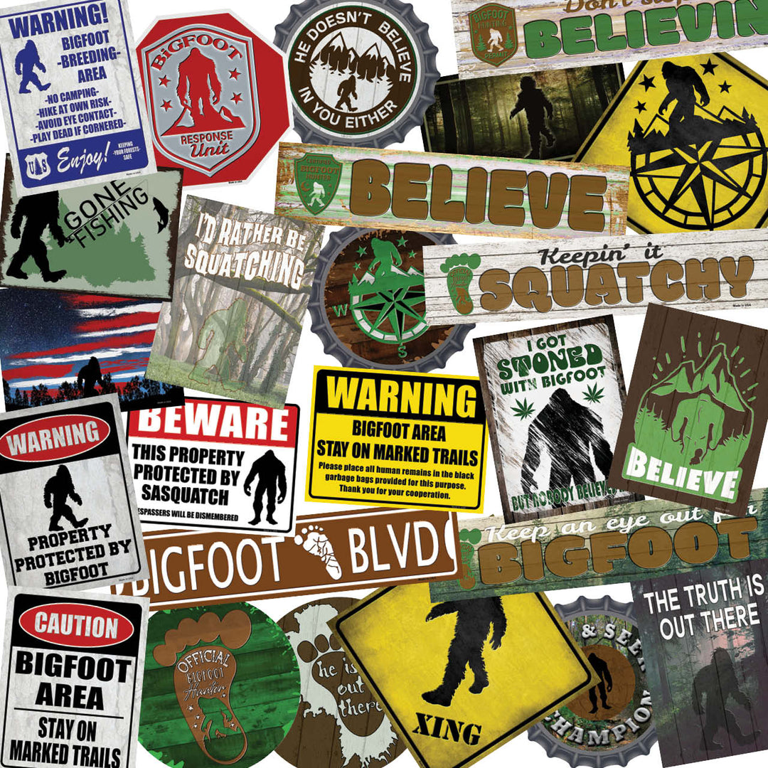 Bigfoot | Sasquatch 50 Piece Wholesale Novelty Assorted Sticker Decal Pack