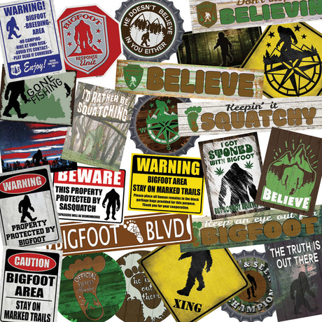 Bigfoot | Sasquatch 50 Piece Wholesale Novelty Assorted Sticker Decal Pack