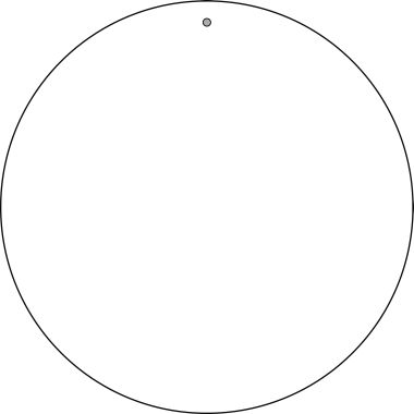 White Dye Sublimation 8" Novelty Metal Circle Sign UC-000