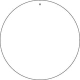 White Dye Sublimation 8" Novelty Metal Circle Sign UC-000