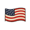 American flag on a white background