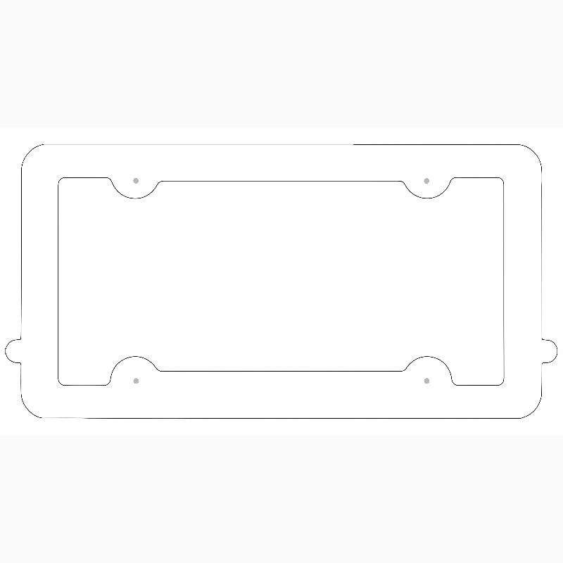 Personalized Custom Aluminum License Plate Tag Frame | 12" x 6"