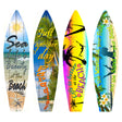 Beach Paradise Surfboard Set Novelty Metal Set of 4 SB-Pack-05